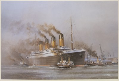 Lot 537 - TWO TITANIC LITHOGRAPHS BY COLIN VERITY