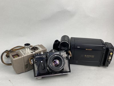 Lot 508 - A ZENIT VINTAGE CAMERA AND OTHERS