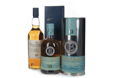 Lot 382 - BRUICHLADDICH AGED 10 YEARS AND TALISKER AGED 10 YEARS