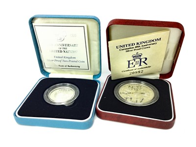 Lot 58 - TWO SILVER PROOF COINS