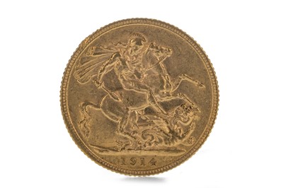 Lot 133 - A GEORGE V (1910 - 1936) GOLD SOVEREIGN DATED 1914