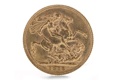 Lot 134 - A GEORGE V (1910 - 1936) GOLD SOVEREIGN DATED 1915