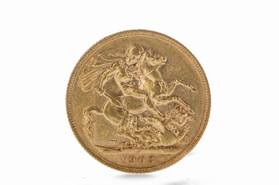 Lot 168 - AN EDWARD VII (1901 - 1910) GOLD SOVEREIGN DATED 1903