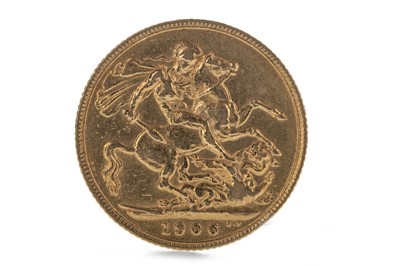 Lot 169 - AN EDWARD VII (1901 - 1910) GOLD SOVEREIGN DATED 1906