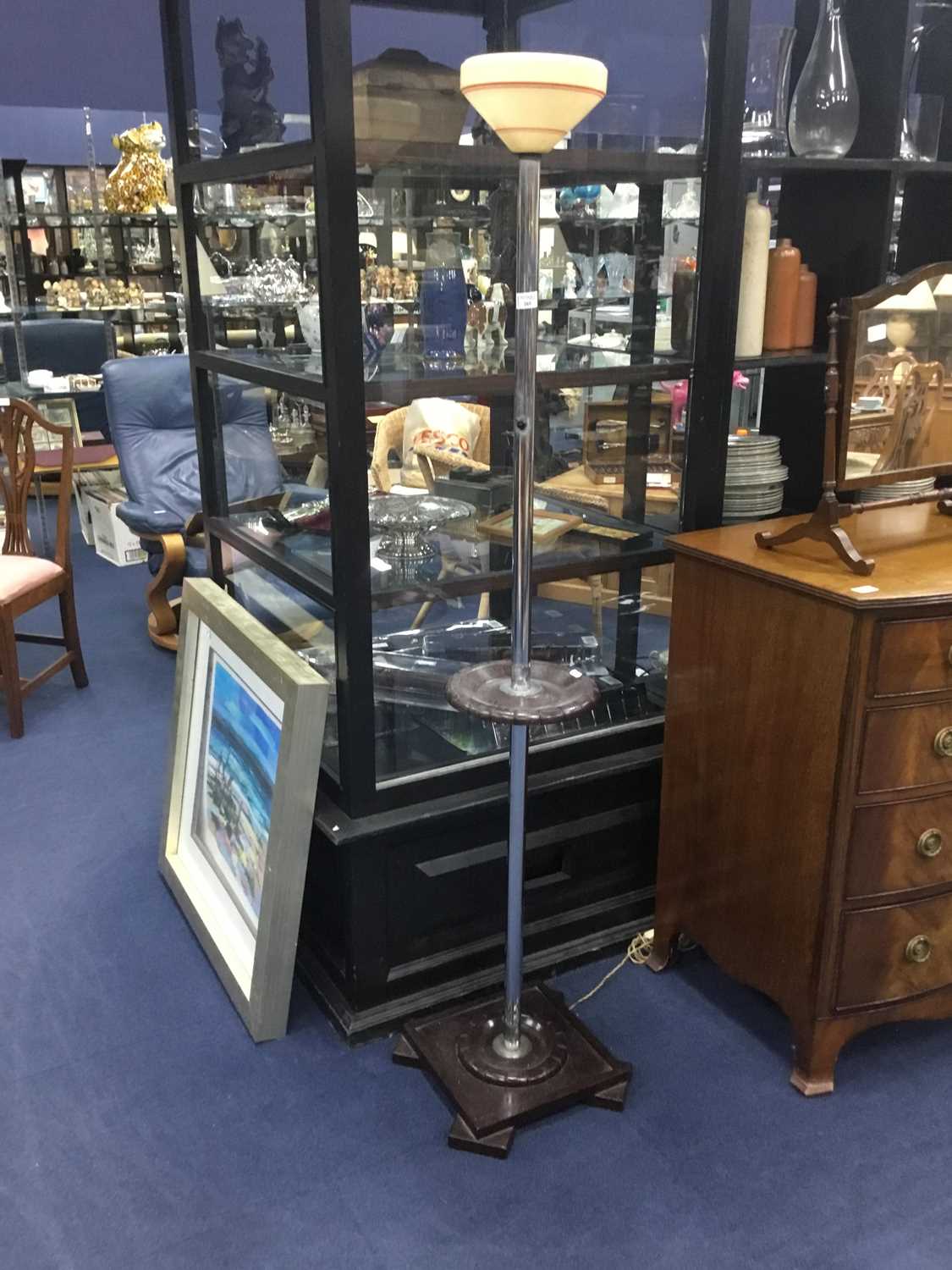 Lot 265 - AN ART DECO STYLE UPLIGHTER