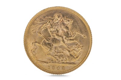 Lot 174 - AN EDWARD VII (1901 - 1910) GOLD SOVEREIGN DATED 1908