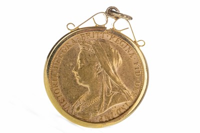 Lot 185 - A QUEEN VICTORIA (1837 - 1901) GOLD SOVEREIGN DATED 1898 IN PENDANT MOUNT