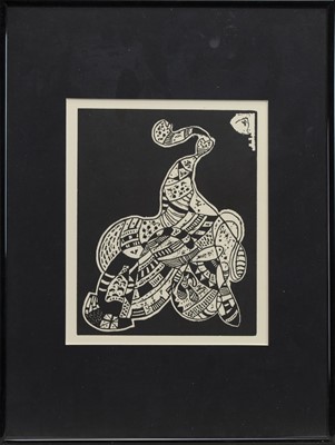 Lot 522 - FOUR ABSTRACT WOODBLOCKS AFTER WASSILY KANDINSKY
