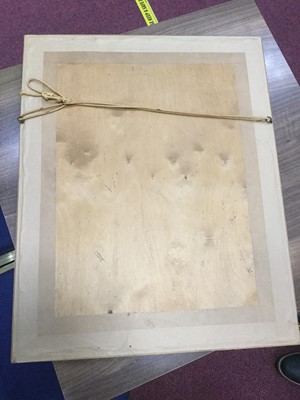 Lot 111 - WINTER SCENE, A WOODCUT BY SYLVAN G BOXSIUS