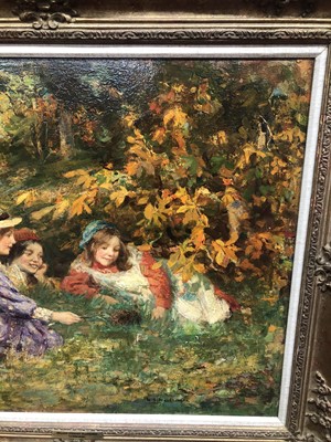 Lot 101 - THE HEDGEHOG, AN OIL BY WILLIAM STEWART MACGEORGE