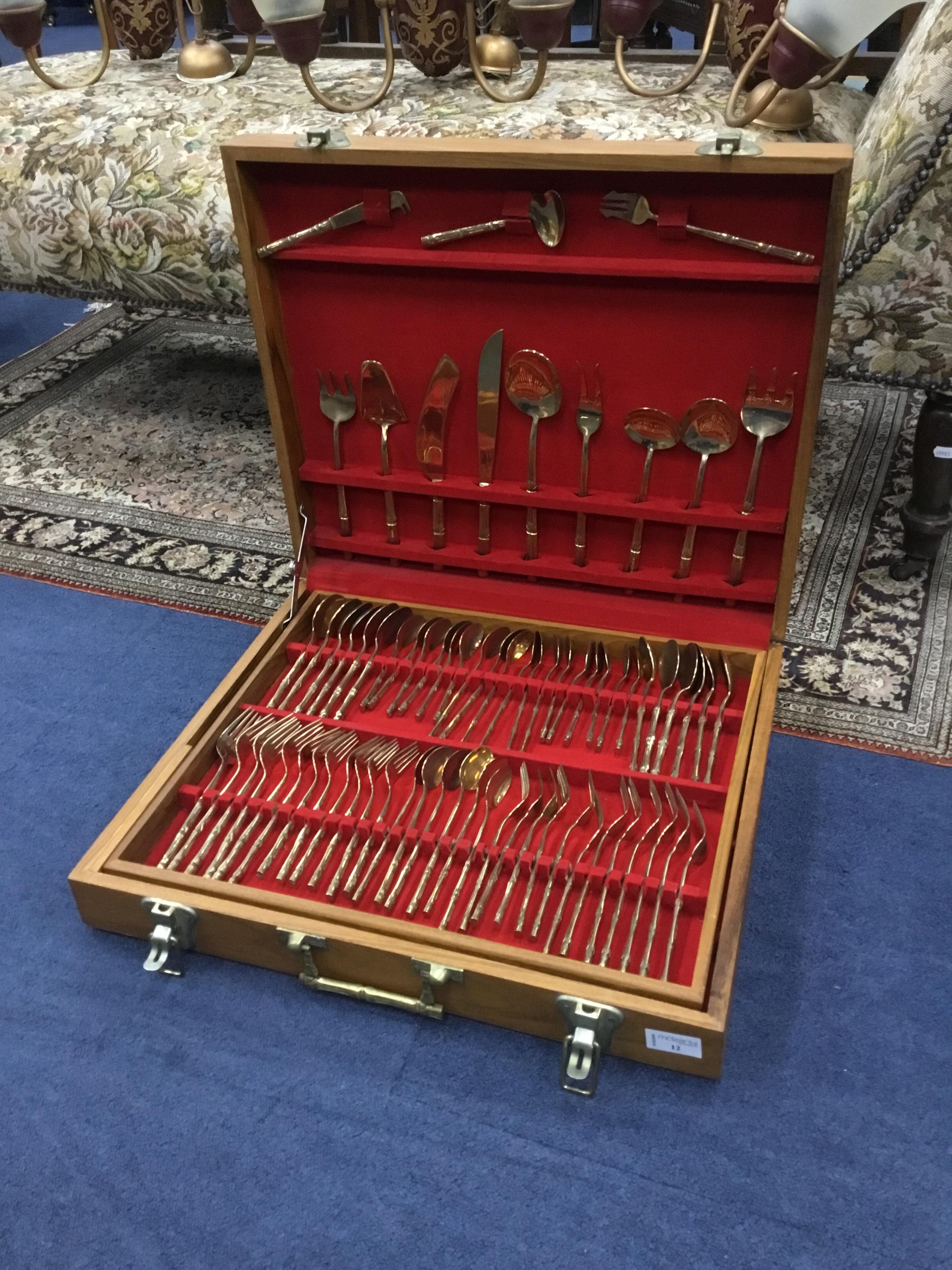 Lot 12 AN EXTENSIVE CANTEEN OF CUTLERY
