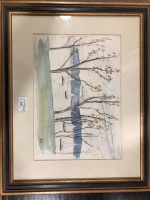 Lot 557 - THE SOLENT FROM BEMBRIDGE, A WATERCOLOUR BY PAUL MAZE