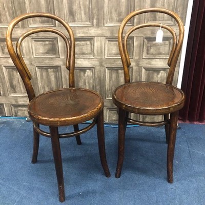 Lot 107 - A PAIR OF BENTWOOD SINGLE CHAIRS