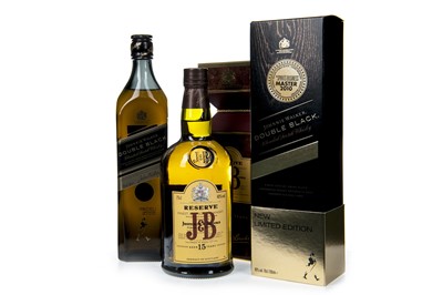 Lot 250 - JOHNNIE WALKER DOUBLE BLACK AND J&B RESERVE