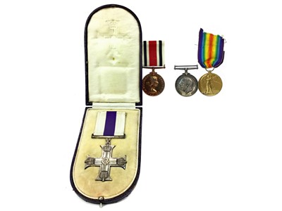 Lot 1313 - A MILITARY CROSS AND THREE OTHER MEDALS