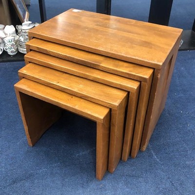 Lot 353 - A NEST OF FIVE ERCOL TABLES