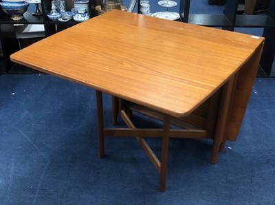 Lot 347 - A MCINTOSH TEAK DROP LEAF TABLE
