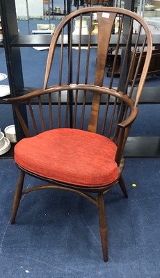 Lot 359 - AN ERCOL OPEN ELBOW CHAIR