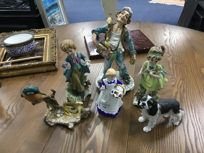 Lot 368 - A ROYAL DOULTON FIGURE OF 'QUIET, THEY'RE SLEEPING' AND OTHER FIGURES