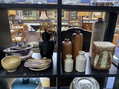 Lot 365 - A LOT OF STUDIO POTTERY INCLUDING VASES AND BOWLS