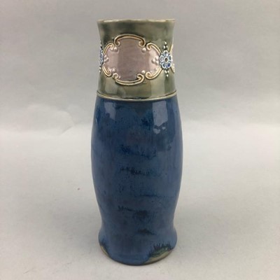 Lot 366 - A ROYAL DOULTON LAMBETH STONEWARE VASE