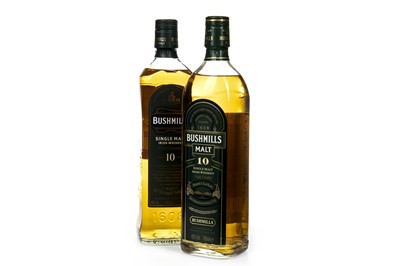 Lot 391 - TWO BOTTLES OF BUSHMILLS MALT AGED 10 YEARS