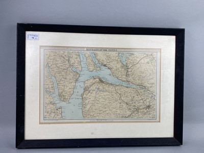 Lot 70 - A MAP OF THE ESTUARY OF THE CLYDE ALONG WITH TWO SAMPLERS AND PRINTING PLATES