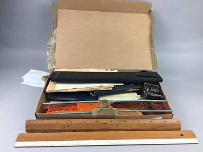 Lot 172 - A LOT OF RULERS AND DRAWING INSTRUMENTS