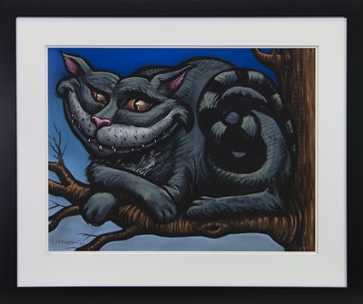 Lot 653 - THE CAT THAT GOT THE CREAM, A PASTEL BY FRANK MCFADDEN