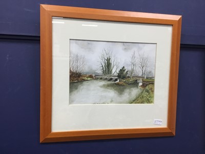 Lot 260 - THE LITCH GATE, A WATERCOLOUR BY SEAN NICOL AND OTHER PICTURES