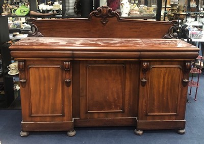 Lot 381 - A VICTORIAN MAHOGANY SIDEBOARD