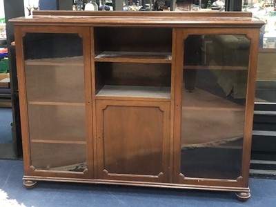 Lot 382 - A MAHOGANY GLAZED BOOKCASE