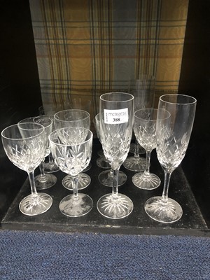 Lot 388 - A COLLECTION OF CRYSTAL GLASSES