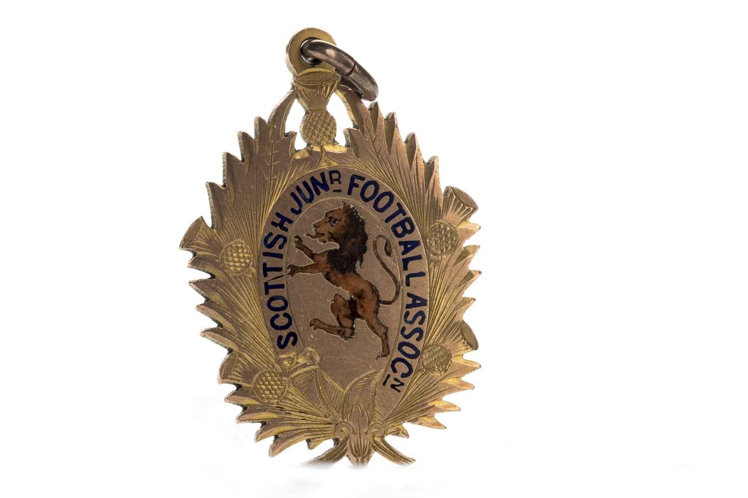 Lot 1721 - JIMMY MCMENEMY - HIS SCOTTISH JUNIOR FOOTBALL ASSOCIATION GOLD MEDAL 1902