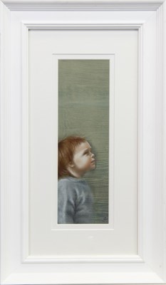 Lot 685 - CHILD IN THE WOODS, AN OIL BY ROS GREEN