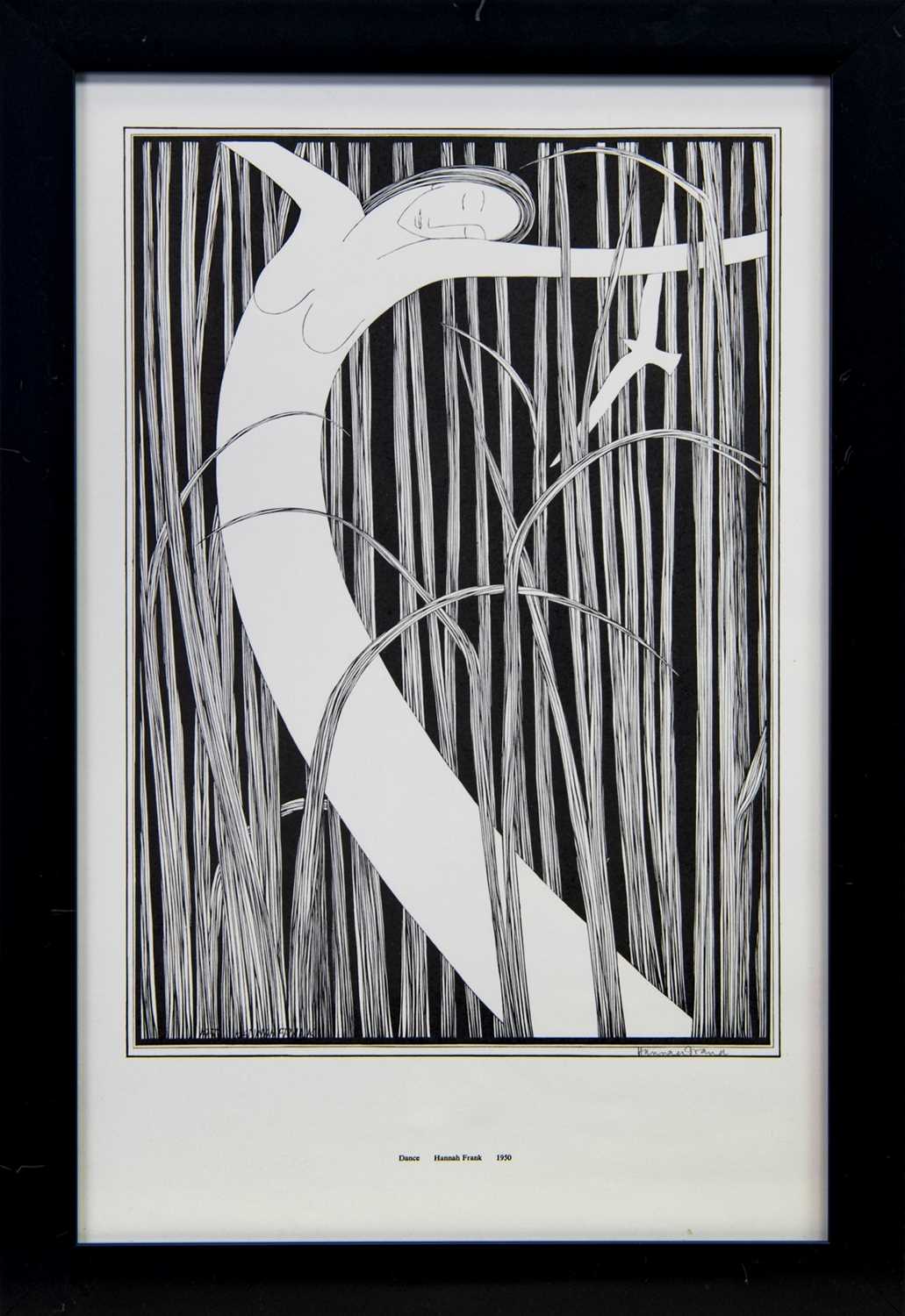 Lot 688 - DANCE, A LITHOGRAPH BY HANNAH FRANK