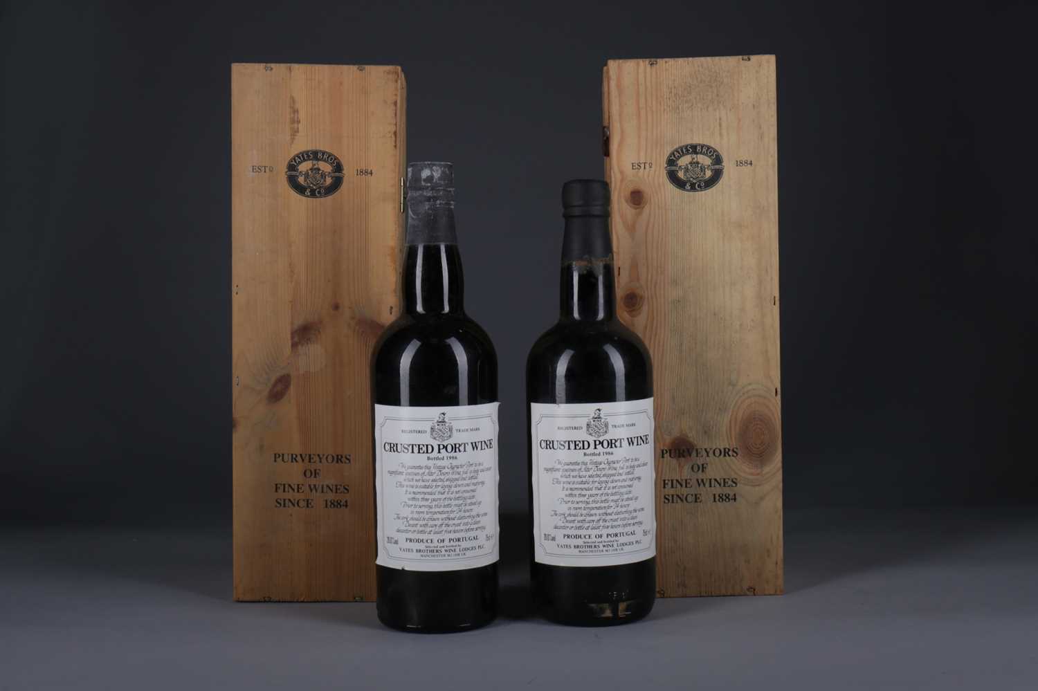 Lot 1227 - TWO BOTTLES OF YATES BROTHERS CRUSTED PORT