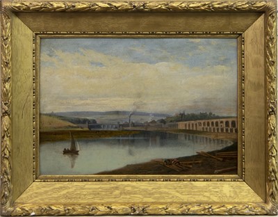 Lot 137 - THE OLD BED OF THE DEE, AN OIL BY SAM BOUGH