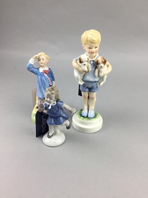 Lot 200 - A ROYAL WORCESTER FIGURE AND TWO OTHERS FIGURES