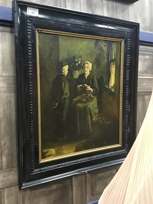 Lot 455 - A FRAMED OLEOGRAPH