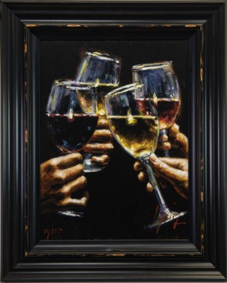 Lot 453 - RED, WHITE AND ROSE, A GICLEE PRINT BY FABIAN PEREZ