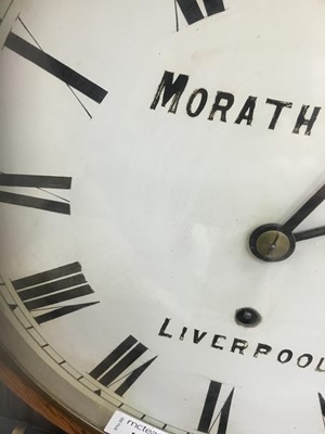 Lot 1132 - AN EARLY 20TH CENTURY WALL CLOCK BY MORATH BROS.