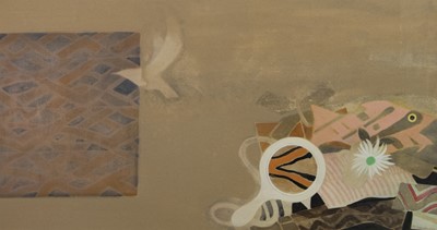 Lot 622 - FISH AND SEAGULL, A MIXED MEDIA BY WILLIAM LITTLEJOHN