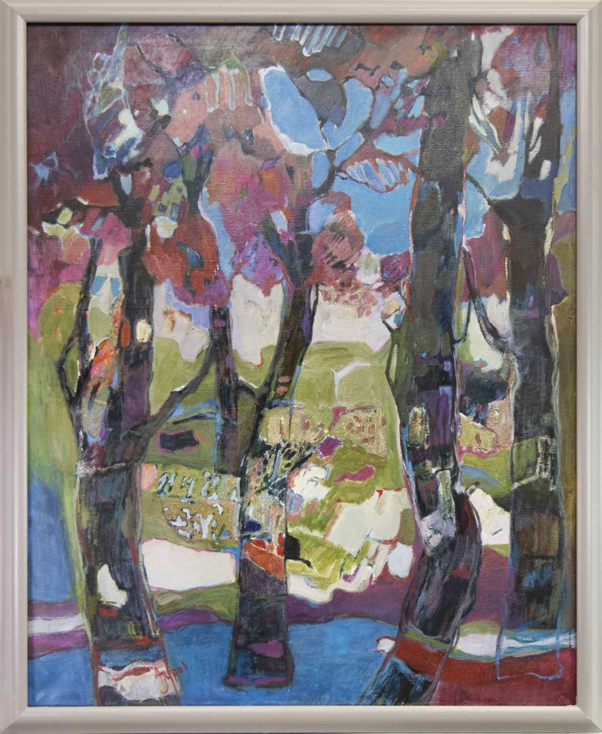 Lot 591 - UNTITLED, AN OIL BY ANNIE JUPOL-PARISOT