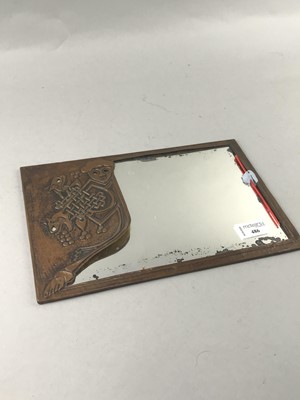 Lot 486 - A COPPER FRAMED MIRROR