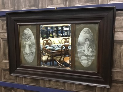Lot 477 - AN EDWARDIAN WALL MIRROR