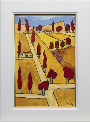 Lot 677 - RED TREE ROAD, AN OIL BY IAIN CARBY