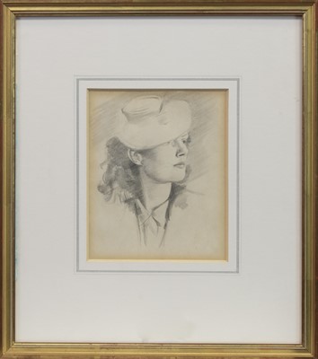 Lot 124 - THE NEW HAT, A WORK IN PENCIL BY ALEXANDER GALT