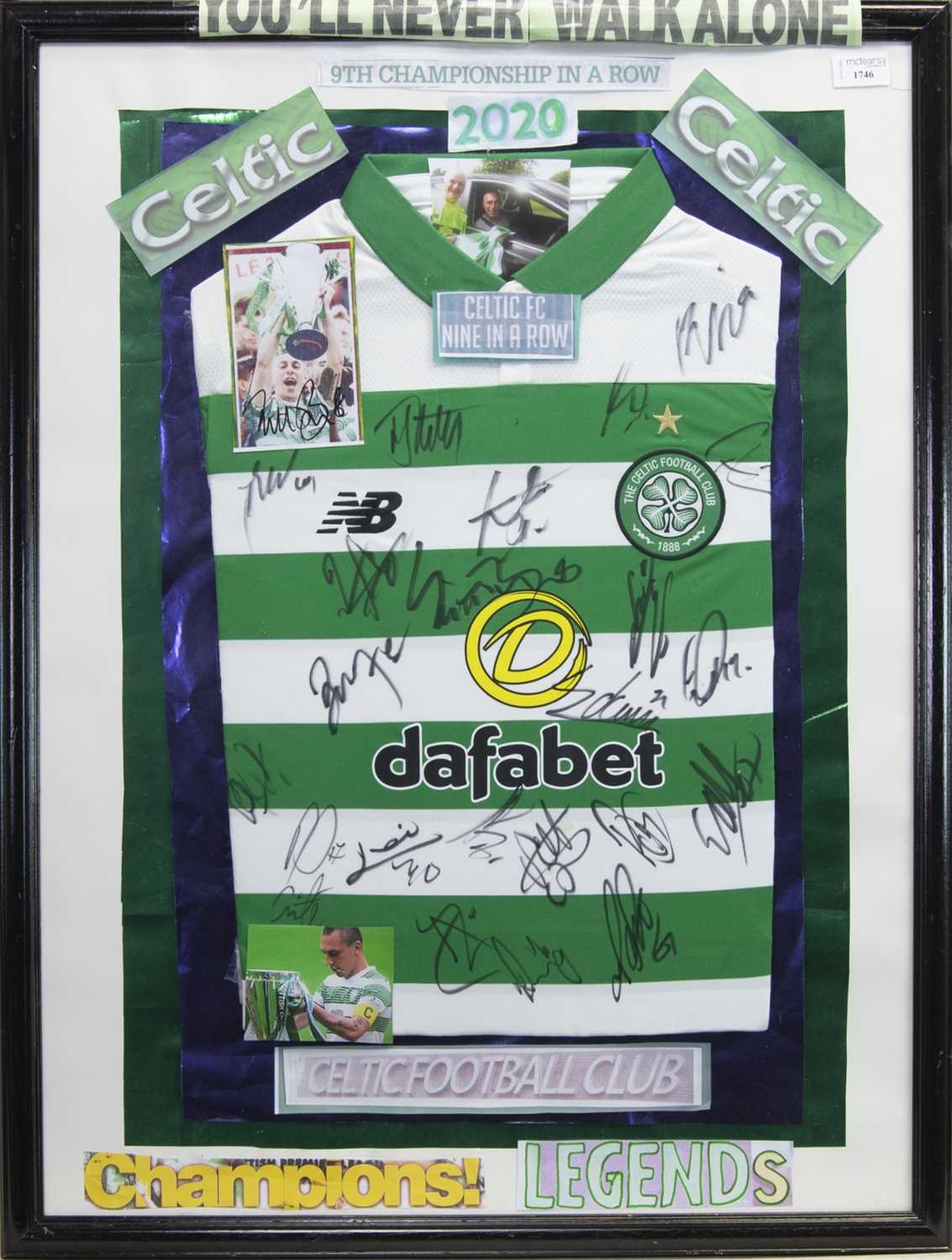 Lot 1746 - A SIGNED CELTIC FOOTBALL CLUB JERSEY