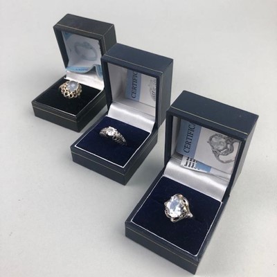 Lot 60 - A COLLECTION OF SILVER GEM SET RINGS
